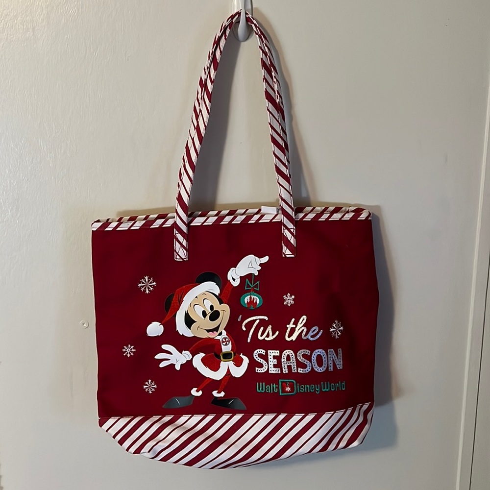 Disney Mickey Mouse Tis the Season Christmas Tote Bag